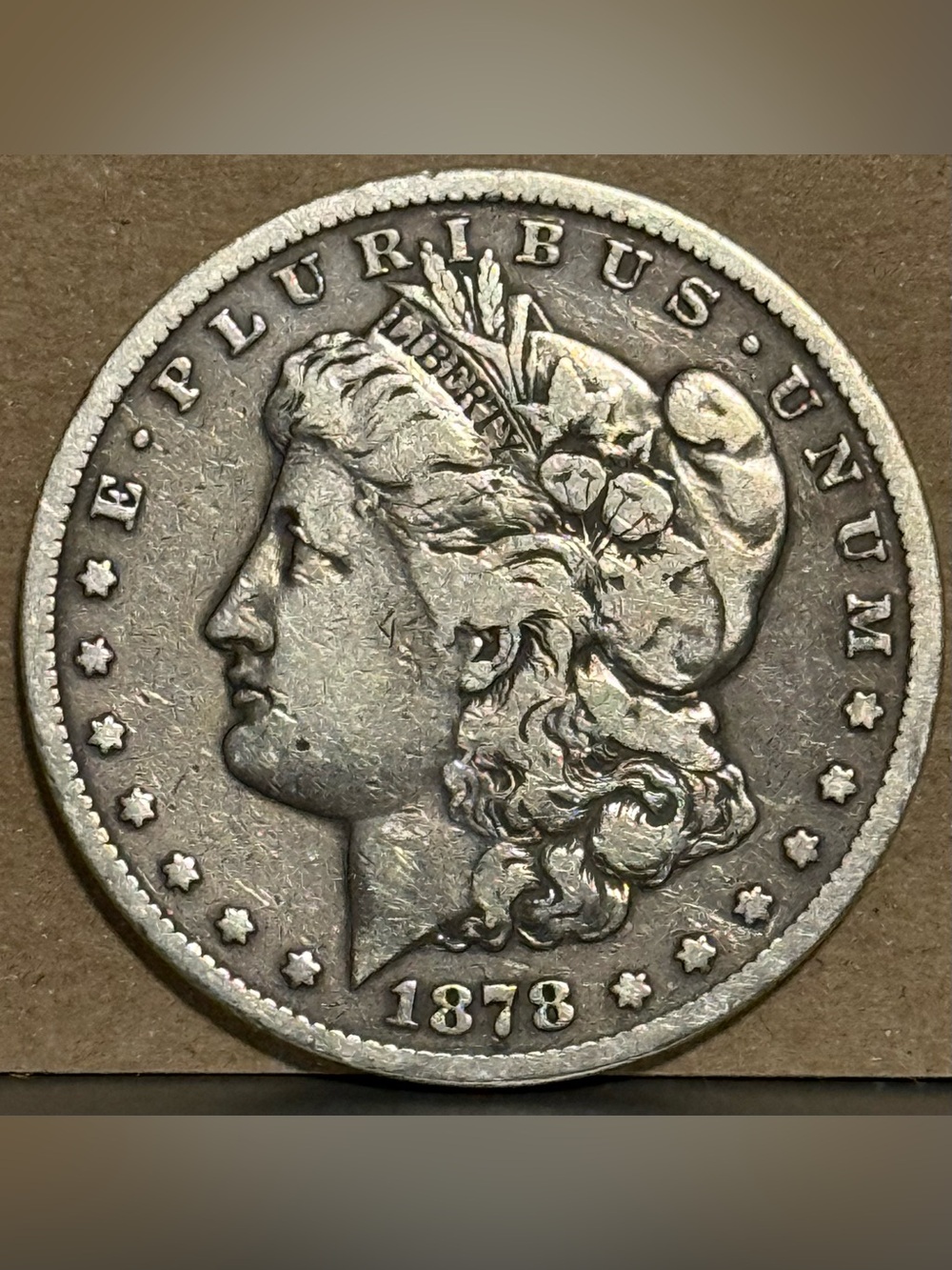 1878 CC Morgan Silver Dollar • Semi Key Date, Carson City Mint • Ungraded VF/XF